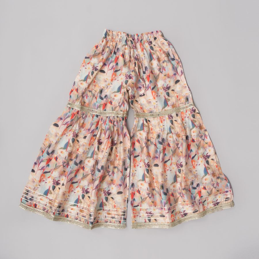 Multi Color Floral Sharara