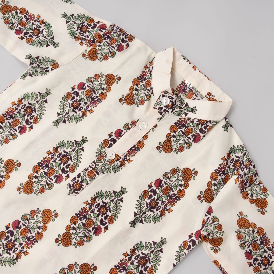 Boys Smart Printed Dhoti Kurta