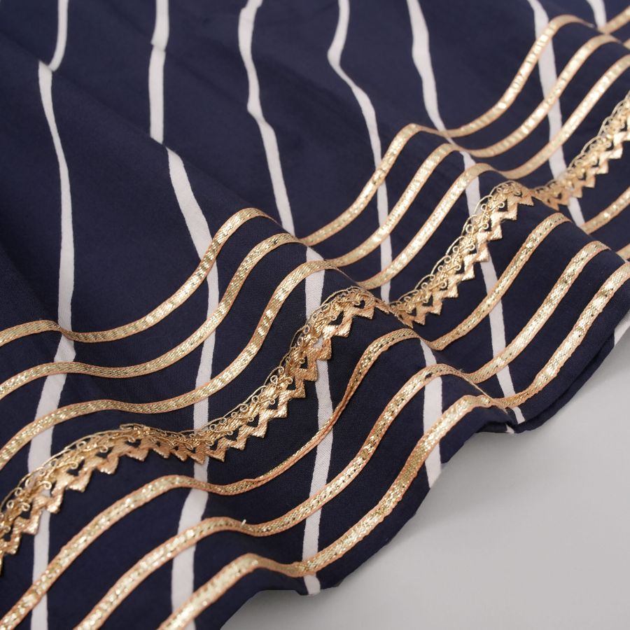 Dark Blue Lehanga Top