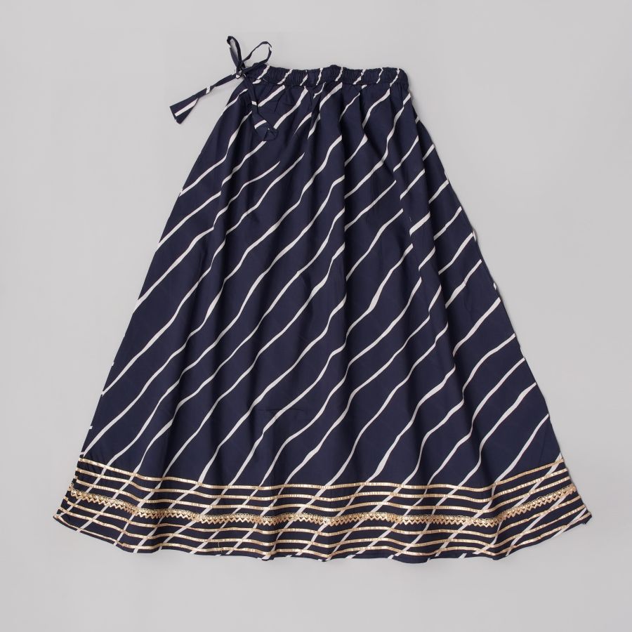 Dark Blue Lehanga Top