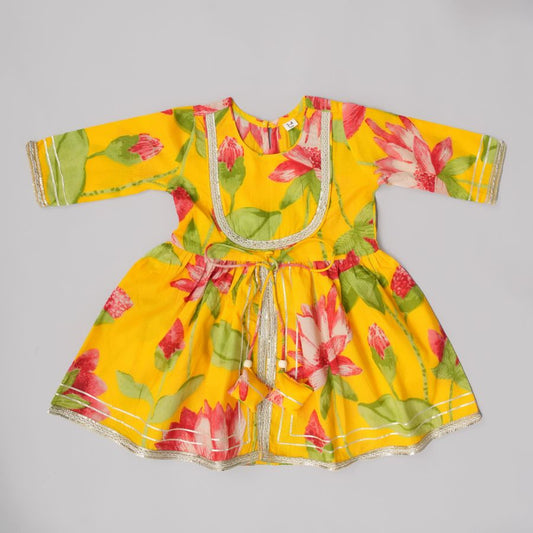 Yellow Floral Sharara