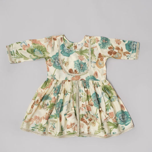 Cream Floral Sharara