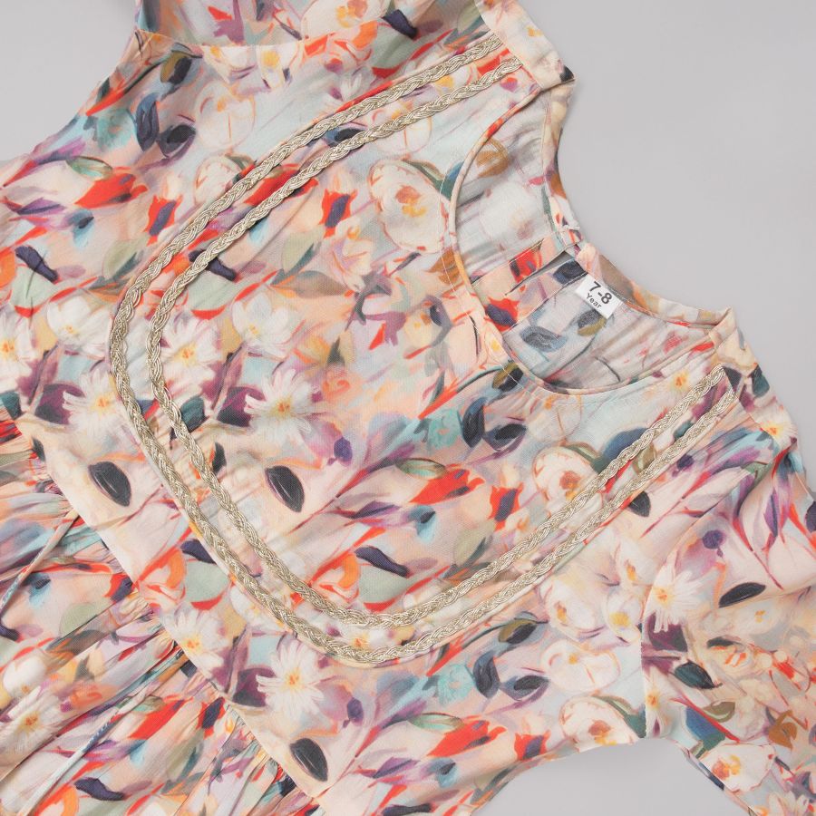 Multi Color Floral Sharara