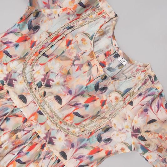 Multi Color Floral Sharara