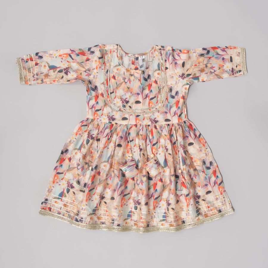 Multi Color Floral Sharara