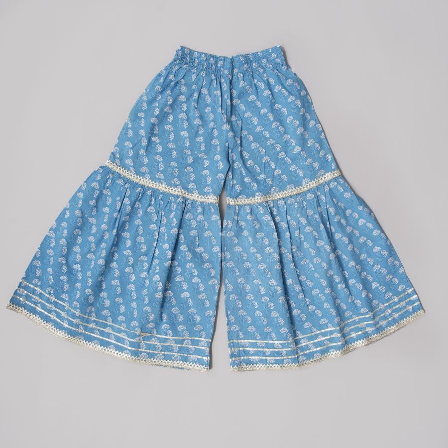 Blue Angarkha Sharara