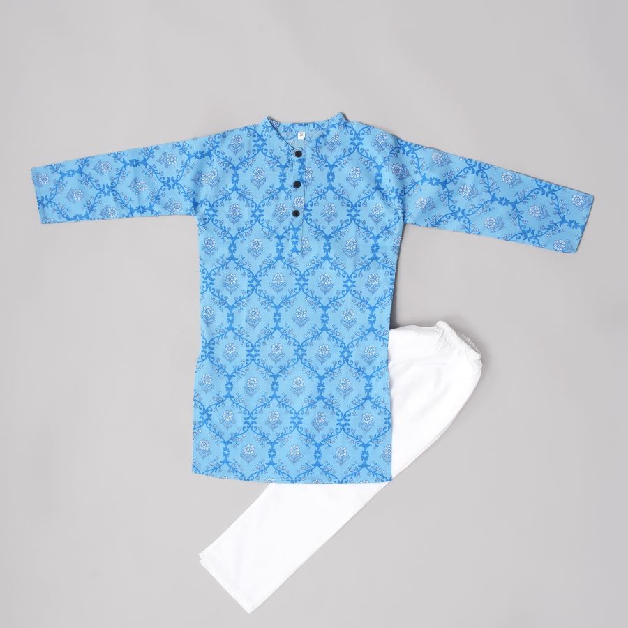 Boys Blue Smart Kurta Pyjama
