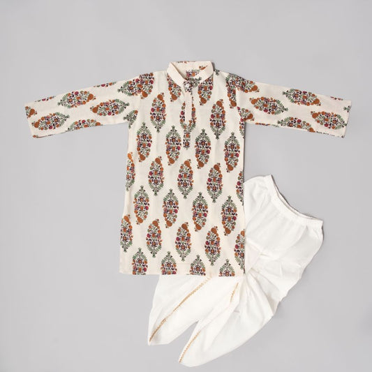 Boys Smart Printed Dhoti Kurta